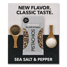 Load image into Gallery viewer, No Shells Sea Salt and Pepper Pistachios, 2.25 oz Pack, 8/Box