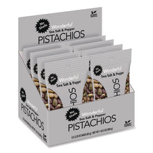 Load image into Gallery viewer, No Shells Sea Salt and Pepper Pistachios, 2.25 oz Pack, 8/Box