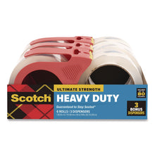 Load image into Gallery viewer, 3850 Heavy-Duty Packaging Tape, 3" Core, 1.88" x 43.7 yd, Clear, 6/Pack
