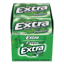 Load image into Gallery viewer, Extra Spearmint Sugar-Free Gum, Spearmint, 15 Sticks/Pack, 10 Packs/Carton