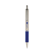 Load image into Gallery viewer, F-402 Ballpoint Pen, Retractable, Fine 0.7 mm, Blue Ink, Stainless Steel/Blue Barrel, 2/Pack