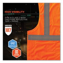 Load image into Gallery viewer, GloWear 8215BA-S Single Size Class 2 Economy Breakaway Mesh Vest, Polyester, X-Large, Orange