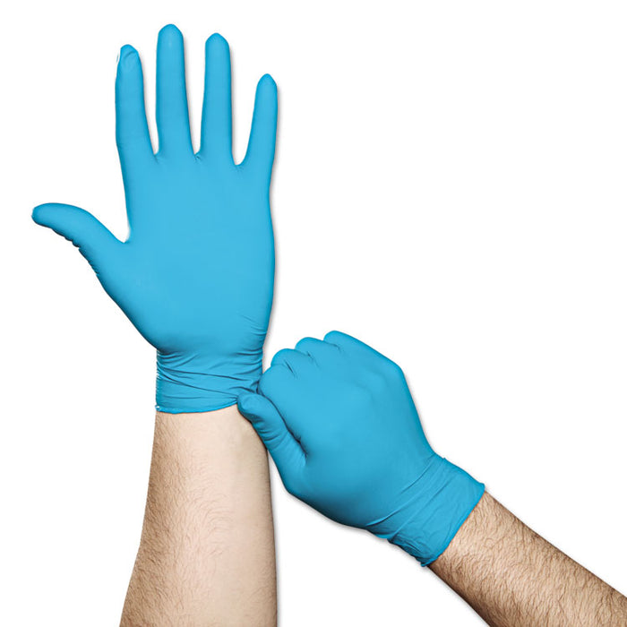 Touch N Tuff Nitrile Gloves, Teal, Size 7 1/2 - 8, 100/Box