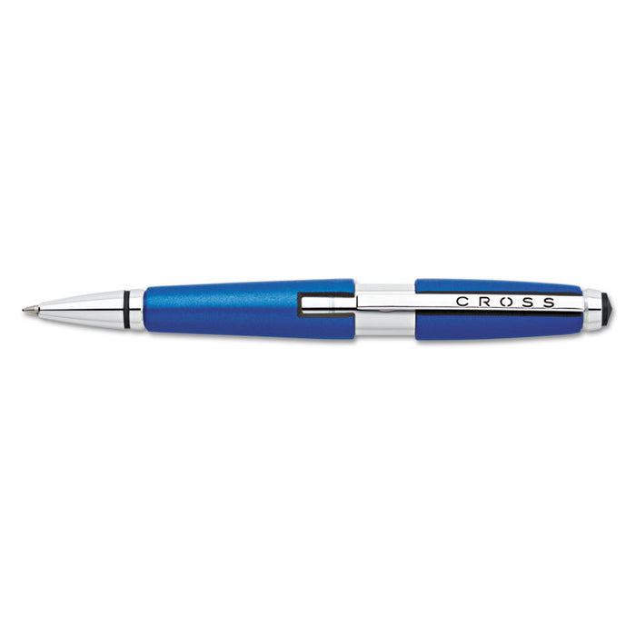 Edge Gel Pen, Retractable, Medium 0.7 mm, Black Ink, Blue Barrel