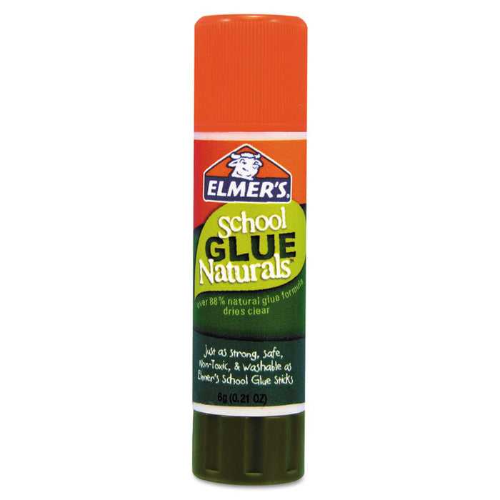 School Glue Naturals Glue Stick, 0.21 oz, Dries Clear, 30/Pack