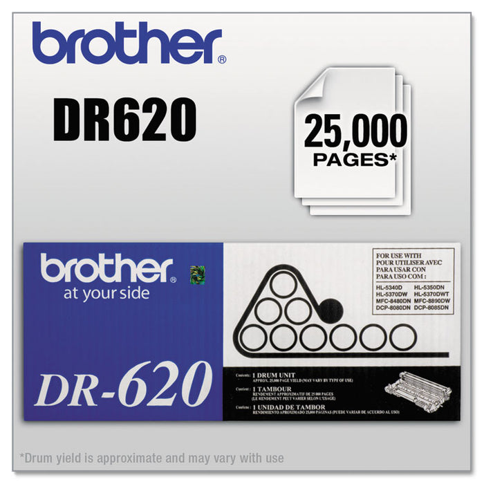 DR620 Drum Unit, 25000 Page-Yield, Black