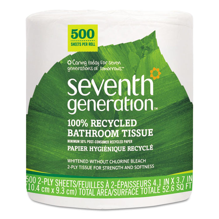 100% Recycled Bathroom Tissue, Septic Safe, 2-Ply, White, 500 Sheets/Jumbo Roll, 60/Carton