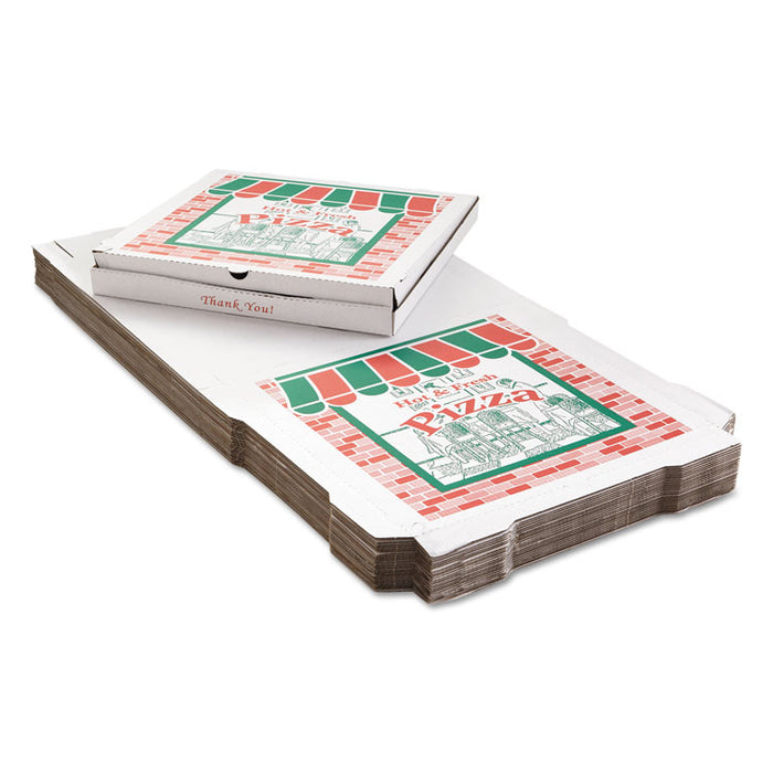 Corrugated Pizza Boxes, 24 x 24, White, 25/Carton
