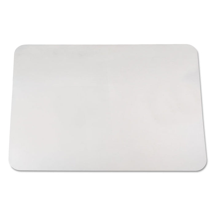 KrystalView Desk Pad with Antimicrobial Protection, Glossy Finish, 22 x 17, Clear