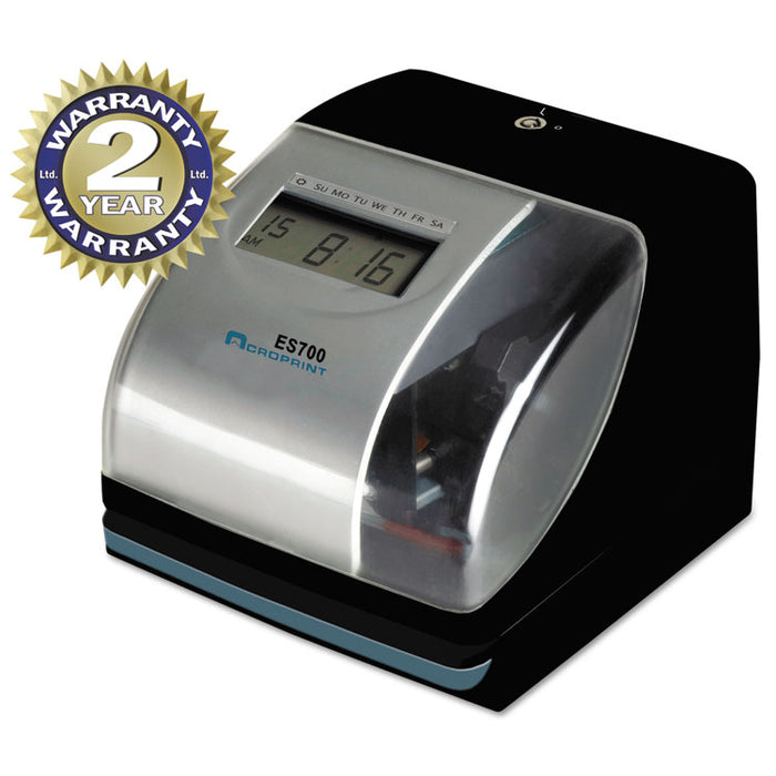 ES700 Digital AutomaticTime Recorder, Silver and Black
