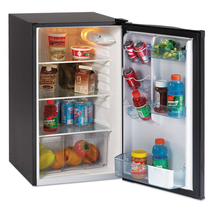 4.4 Cu.Ft. Auto-Defrost Refrigerator, 19.25 x 22 x 33, Black