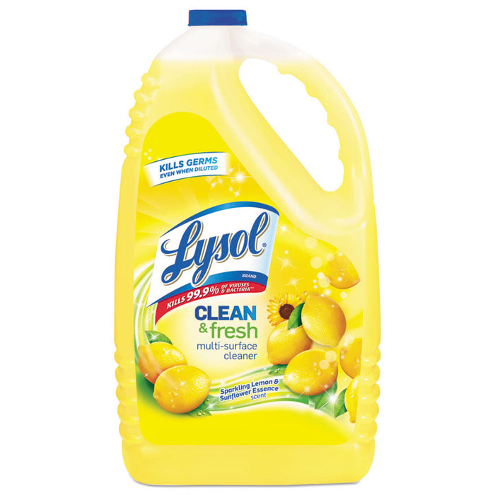 Clean and Fresh MultiSurface Cleaner, Sparkling Lemon and Sunflower Essence, 144 oz Bottle, 4/Carton