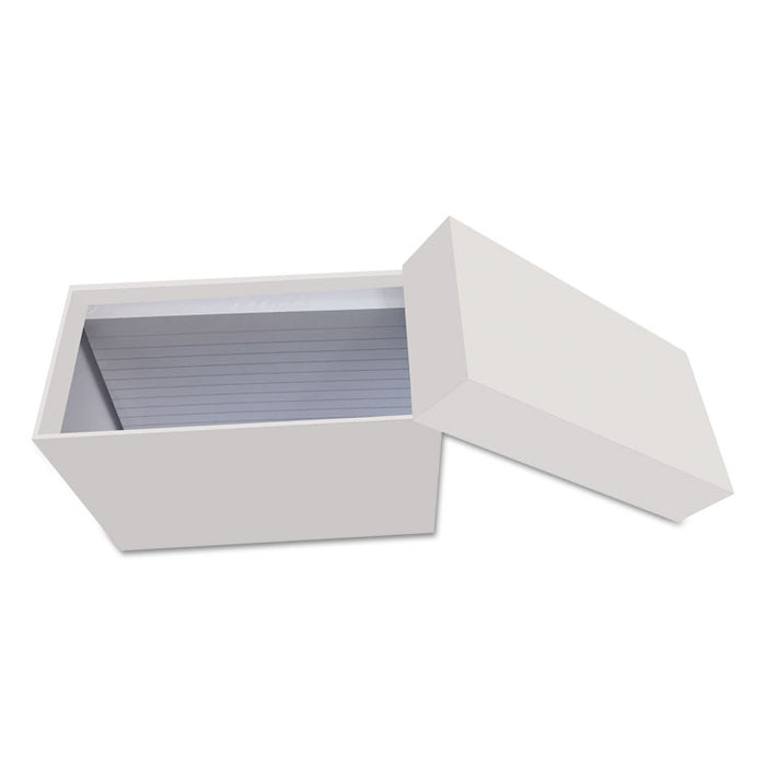 Index Card Box with 100 Ruled Index Cards, 3" x 5", Gray