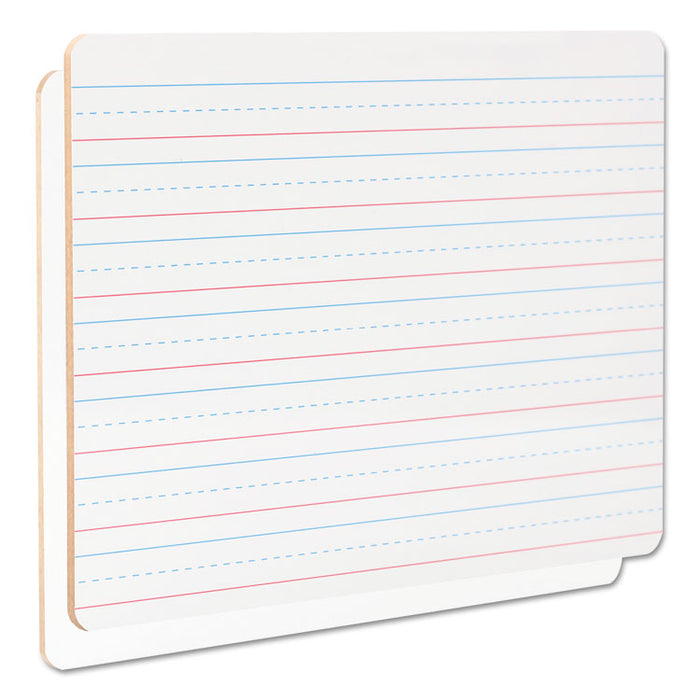 Lap/Learning Dry-Erase Board, Lined, 11 3/4" x 8 3/4", White, 6/Pack