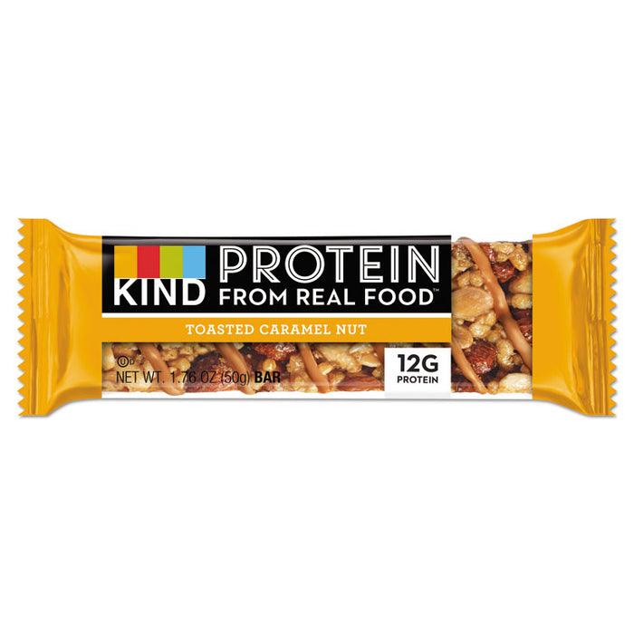 Protein Bars, Toasted Caramel Nut, 1.76 oz, 12/Pack