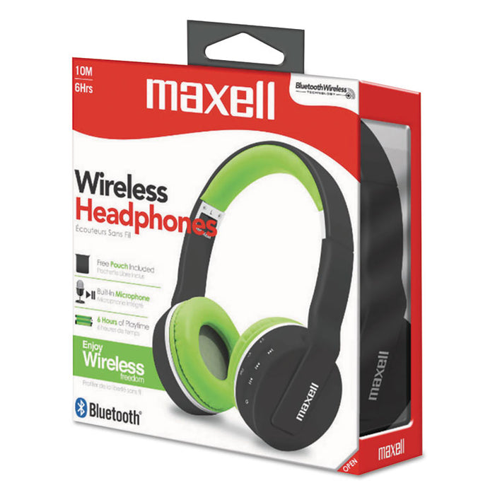 Bluetooth Headphone with MIC, Black/Green