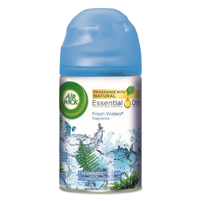 Freshmatic Ultra Automatic Spray Refill, Fresh Waters, Aerosol 5.89 oz, 6/Carton