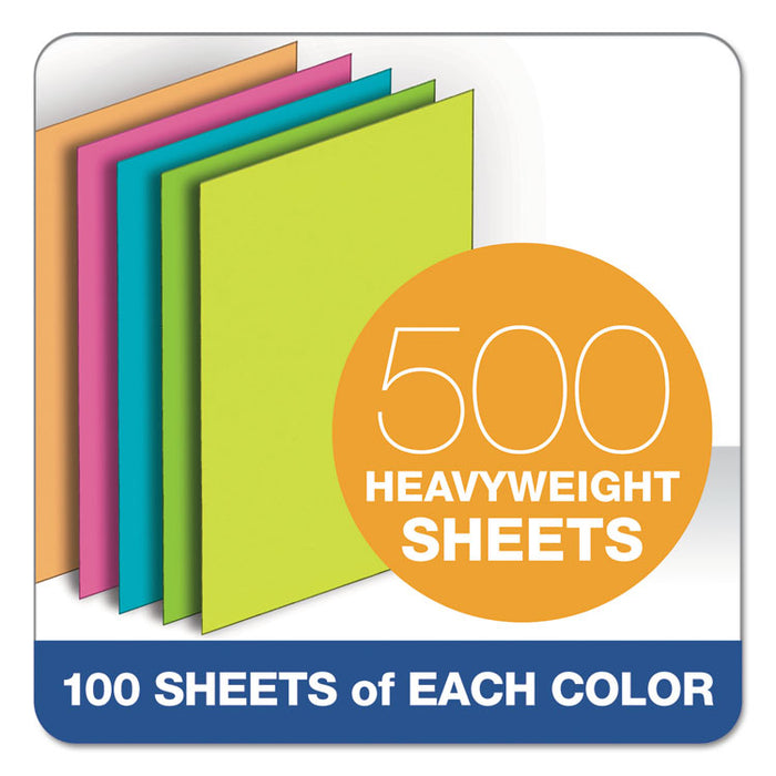 Fluorescent Color Memo Sheets, 4 x 6, Unruled, Assorted Colors, 500/Pack