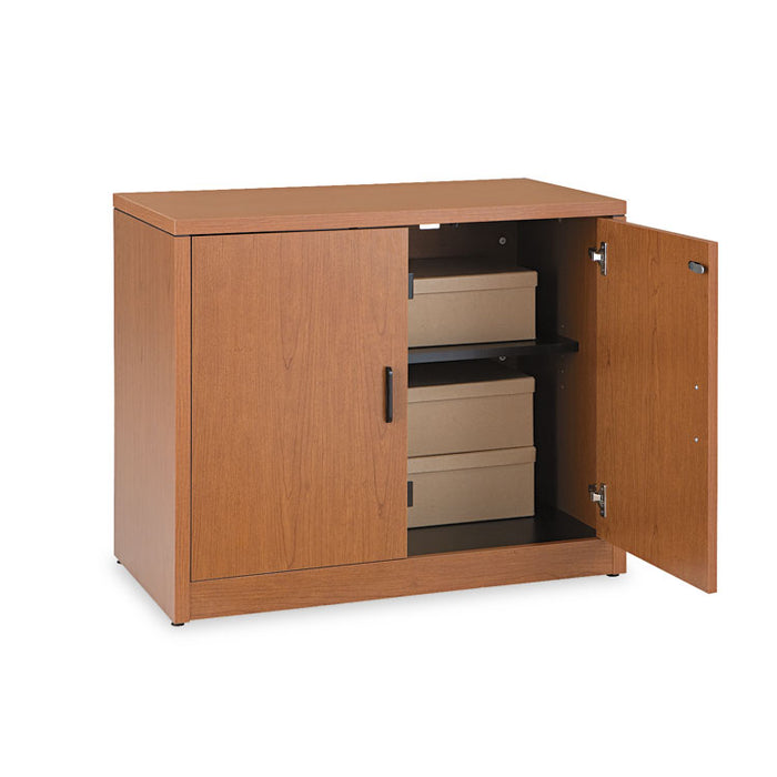 10500 Series Storage Cabinet w/Doors, 36w x 20d x 29-1/2h, Bourbon Cherry