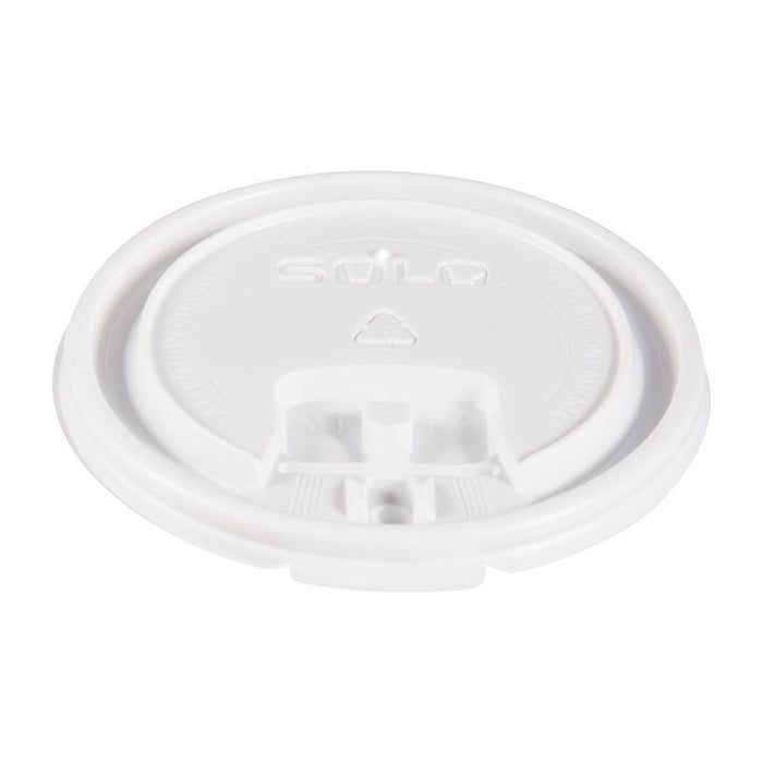 Lift Back and Lock Tab Cup Lids, for 10oz Cups, White, 100/Sleeve, 20 Sleeves/CT