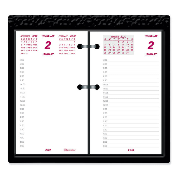 Daily Calendar Pad Refill, 6 x 3.5, White/Burgundy/Gray Sheets, 2023