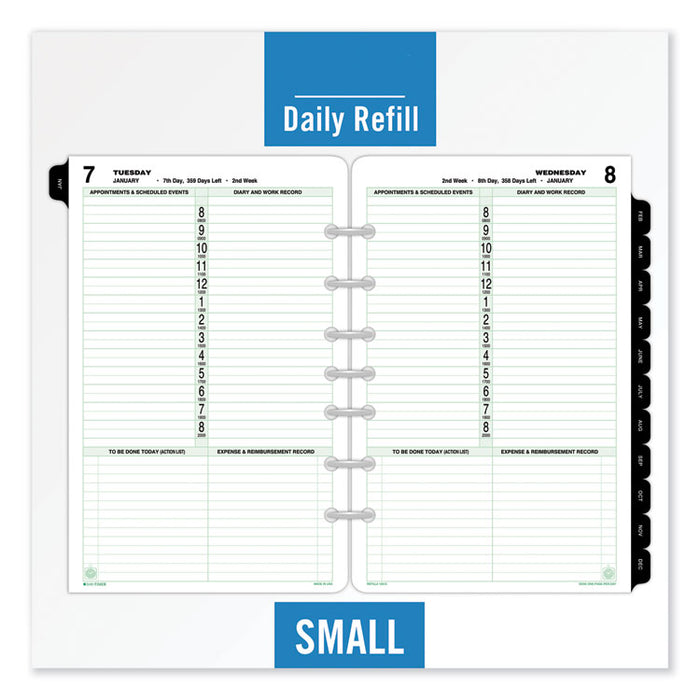 Dated One-Page-per-Day Organizer Refill, January-December, 8 1/2 x 5 1/2, 2020