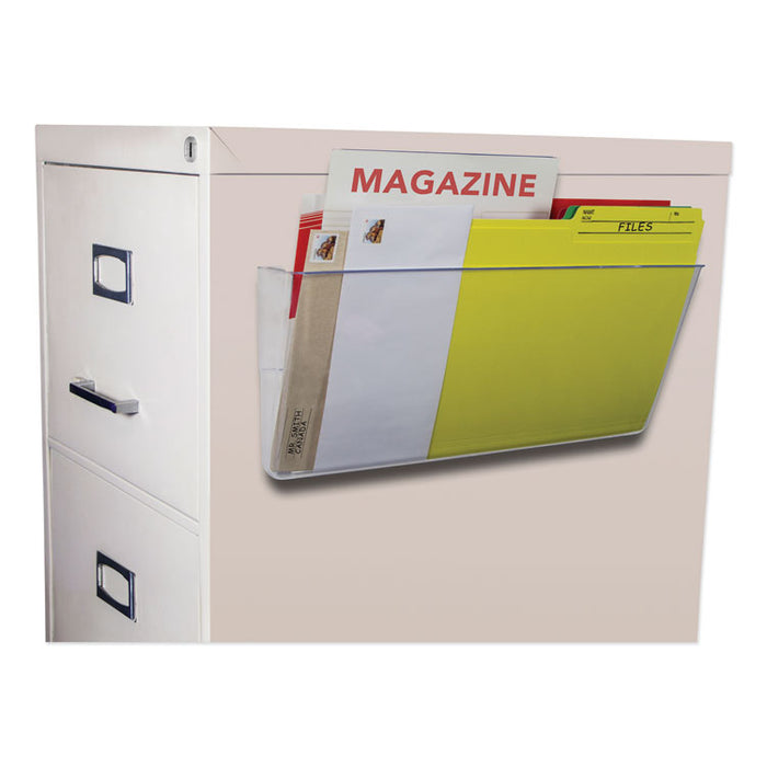 Unbreakable Magnetic Wall File, Legal/Letter Size, 16" x 4" x 7", Clear