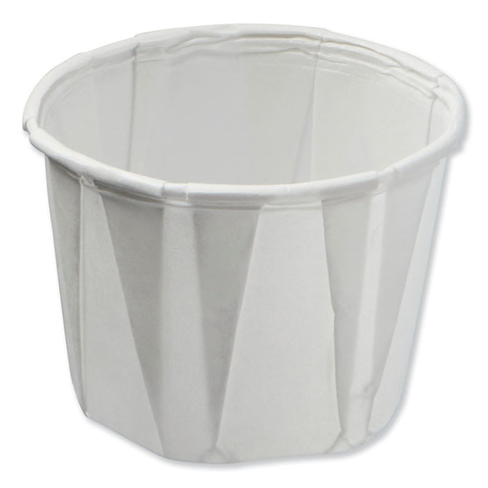 Paper Souffle Portion Cups, 0.75 oz, White, 250/Sleeve, 20 Sleeves/Carton