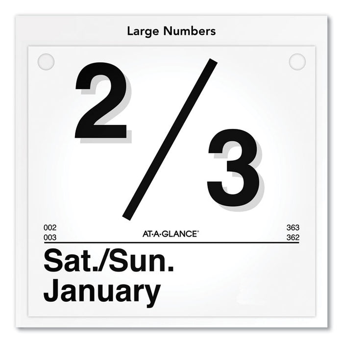 Today Is Daily Wall Calendar Refill, 8.5 x 8, White Sheets, 12-Month (Jan to Dec): 2023