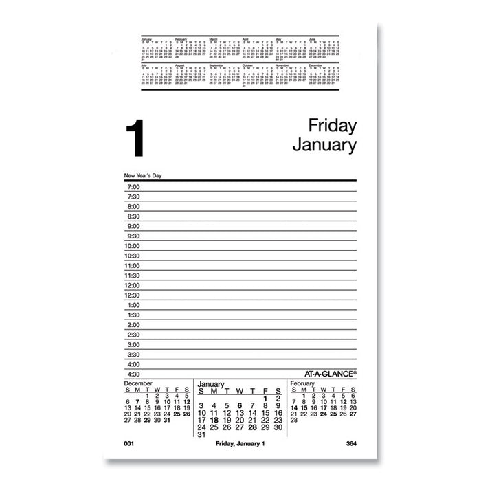 Pad Style Desk Calendar Refill, 5 x 8, 2020