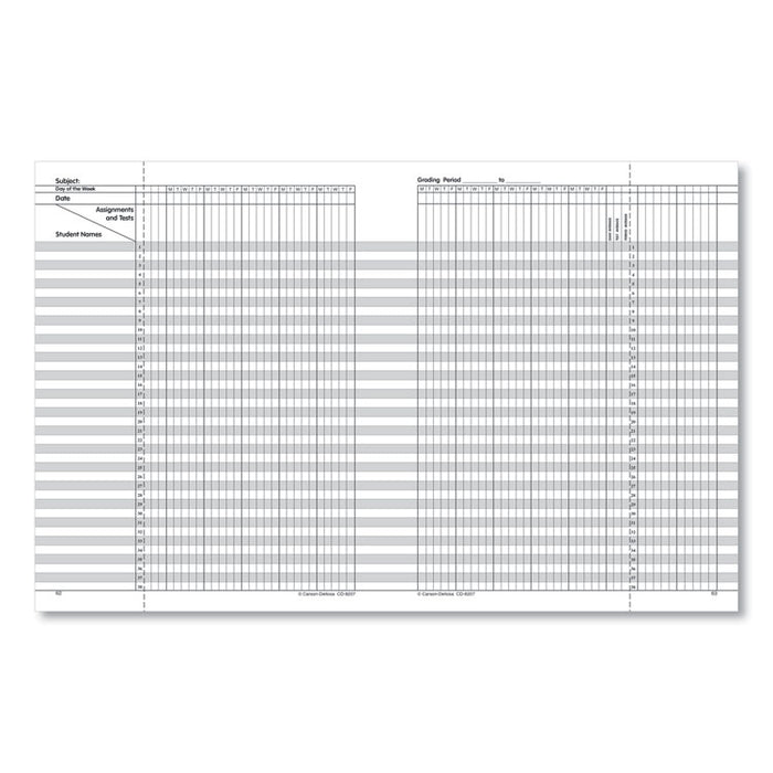 Classroom Record Book, Wirebound, 8.5 x 11, 96 Pages