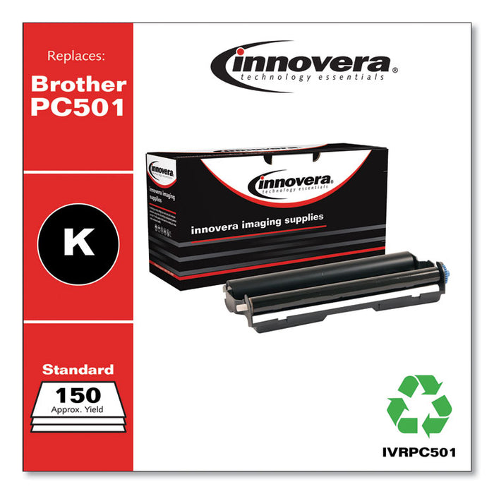 Compatible PC501 Thermal Transfer Print Cartridge, 150 Page-Yield, Black