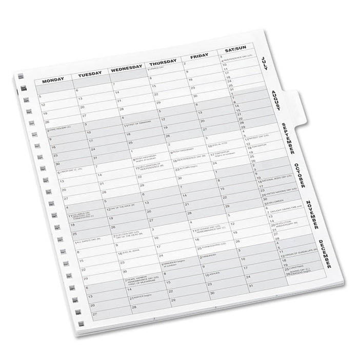 Monthly Planner Refill, 11 x 9, White, 2020
