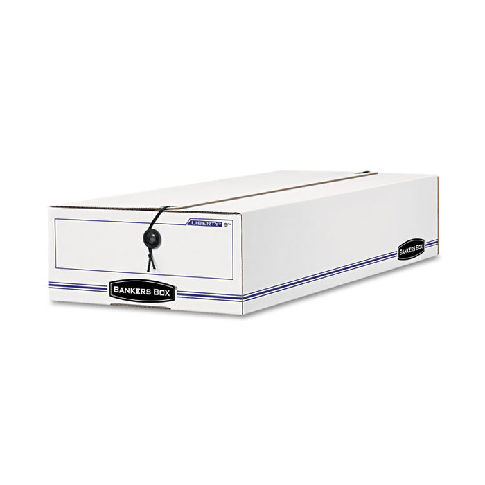 LIBERTY Check and Form Boxes, 11" x 24" x 5", White/Blue, 12/Carton