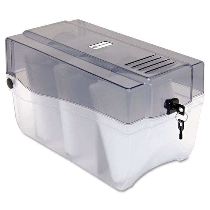 CD/DVD Storage Case, Holds 150 Discs, Clear/Smoke
