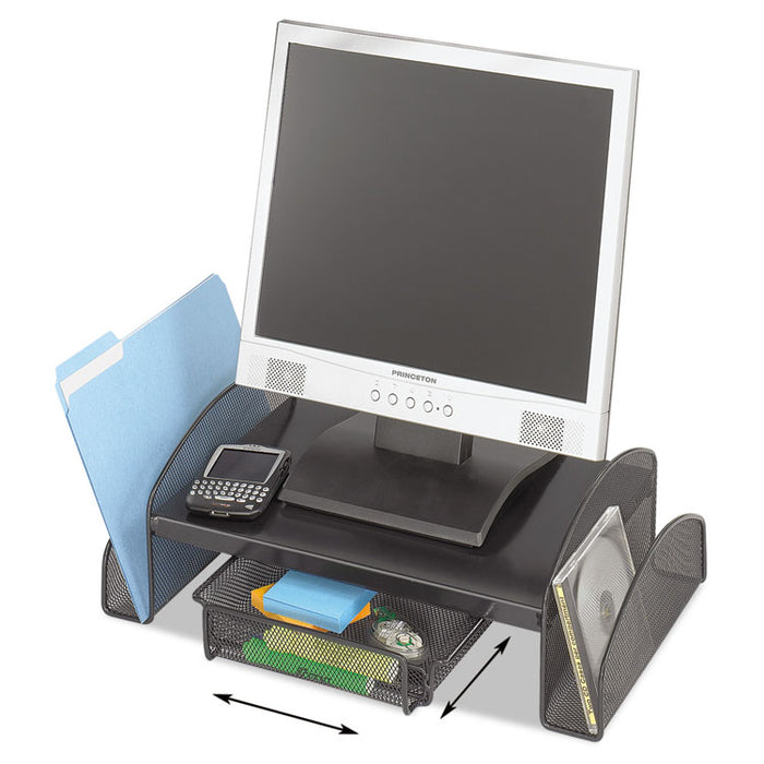 Onyx Mesh Monitor Stand, 19.25" x 11.25" x 6.25", Black