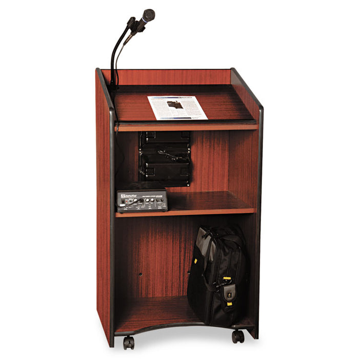 Presidential Plus Wireless Lectern, 50 W, 25.5 x 20.5 x 46.5, Mahogany