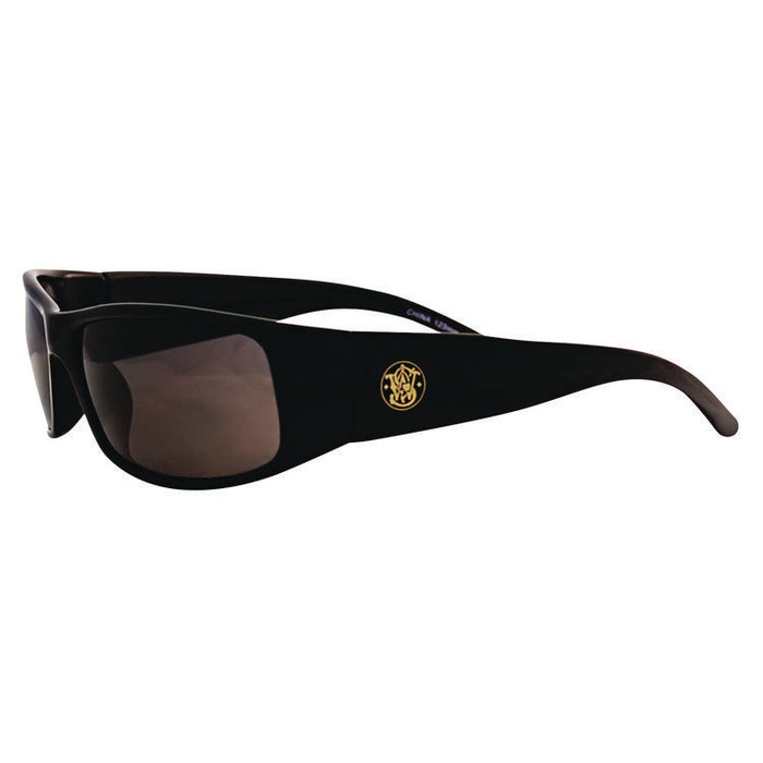 Elite Safety Eyewear, Black Full Frame, Smoke Dual Lens
