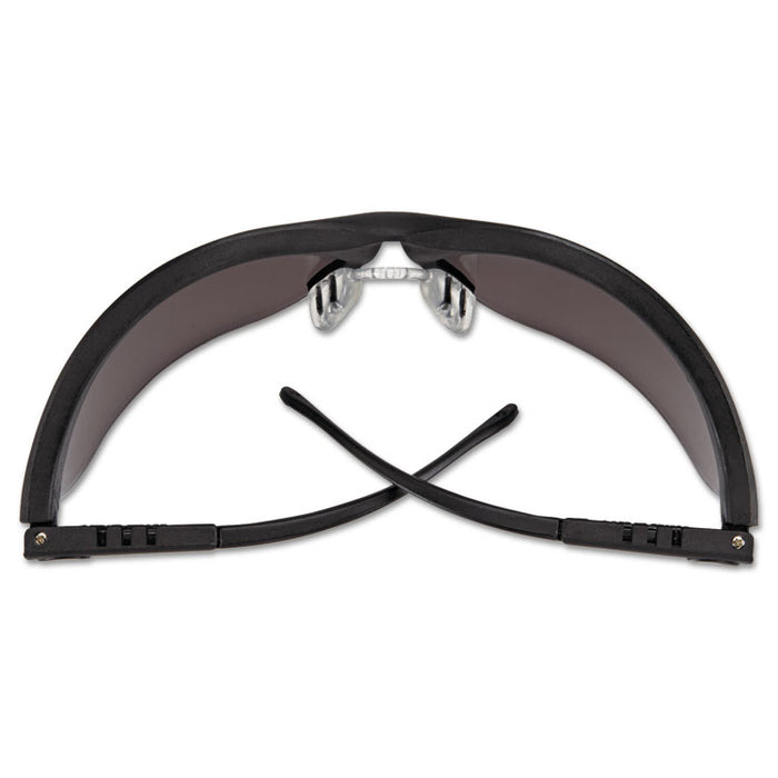 Klondike Safety Glasses, Matte Black Half Frame, Gray Dual Lens, 12/Box