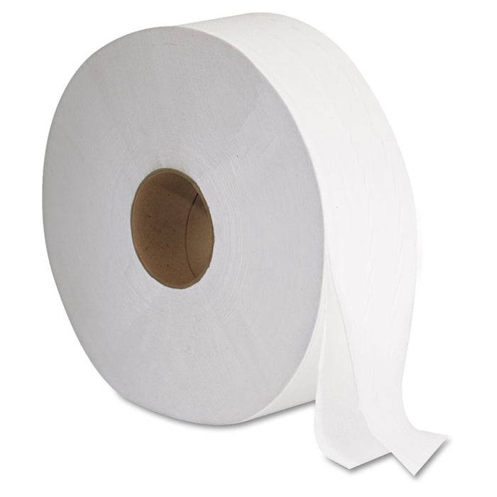 JRT Jumbo Bath Tissue, Septic Safe, 2-Ply, 3.3" x 1,375 ft, White, 6 Rolls/Carton