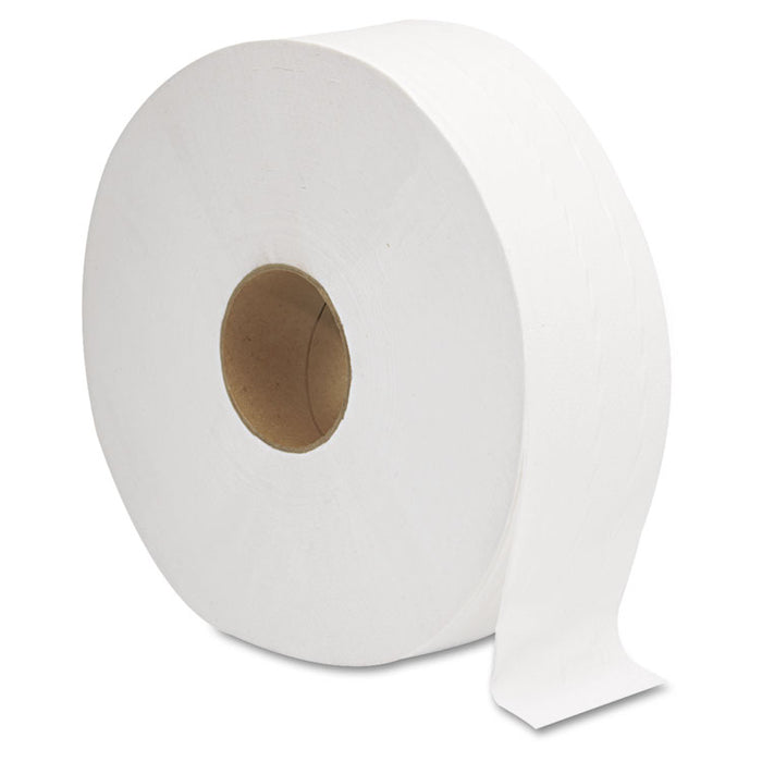 JRT Jumbo Bath Tissue, Septic Safe, 2-Ply, 3.3" x 1,375 ft, White, 6 Rolls/Carton