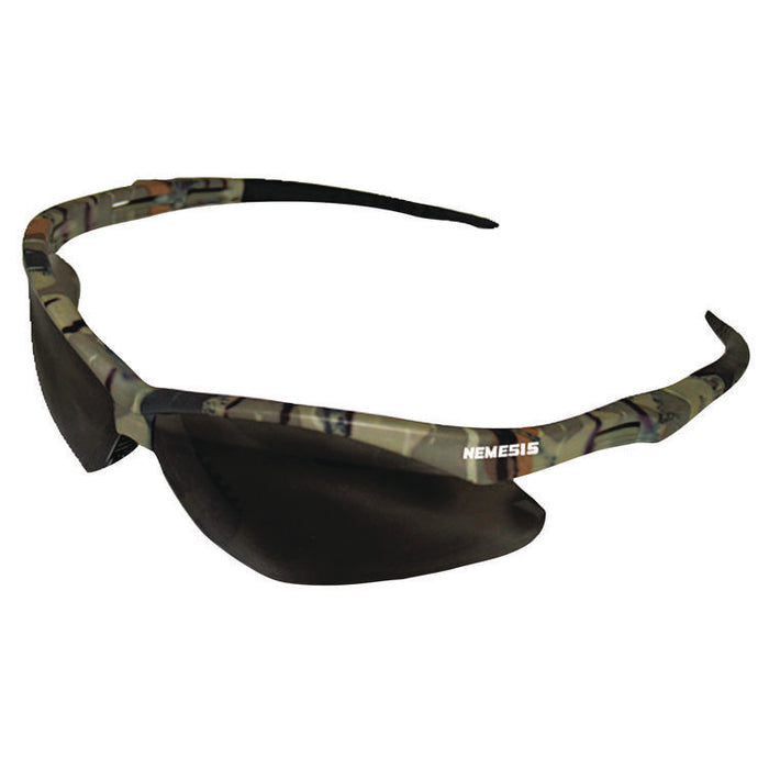Nemesis Safety Glasses, Camo Half Frame, Smoke Dual Lens