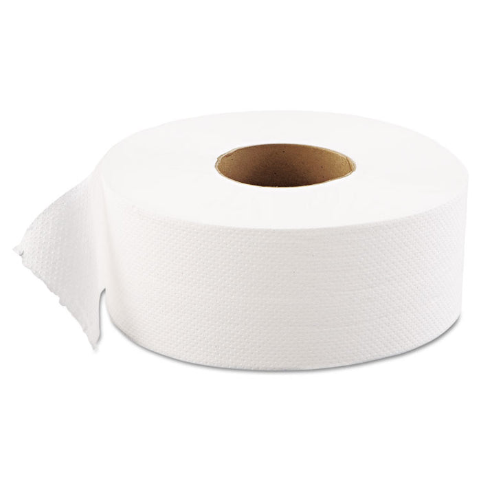 JRT Jumbo-Junior Bath Tissue, Septic Safe, 1-Ply, 3.3" x 1,200 ft, White, 12 Rolls/Carton