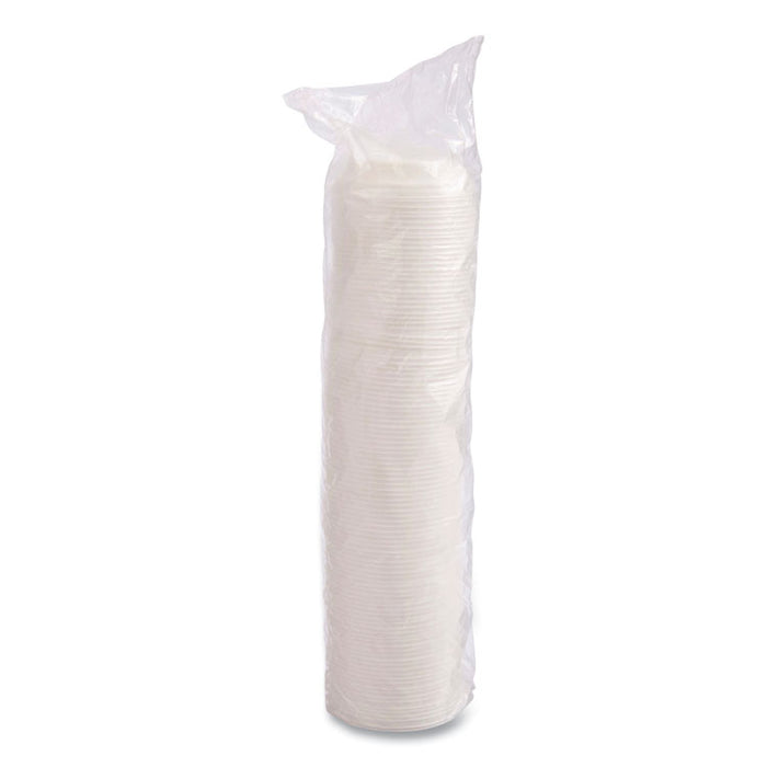Cappuccino Dome Sipper Lids, Fits 12 oz Hot Cups, Plastic, White, 1,000/Carton