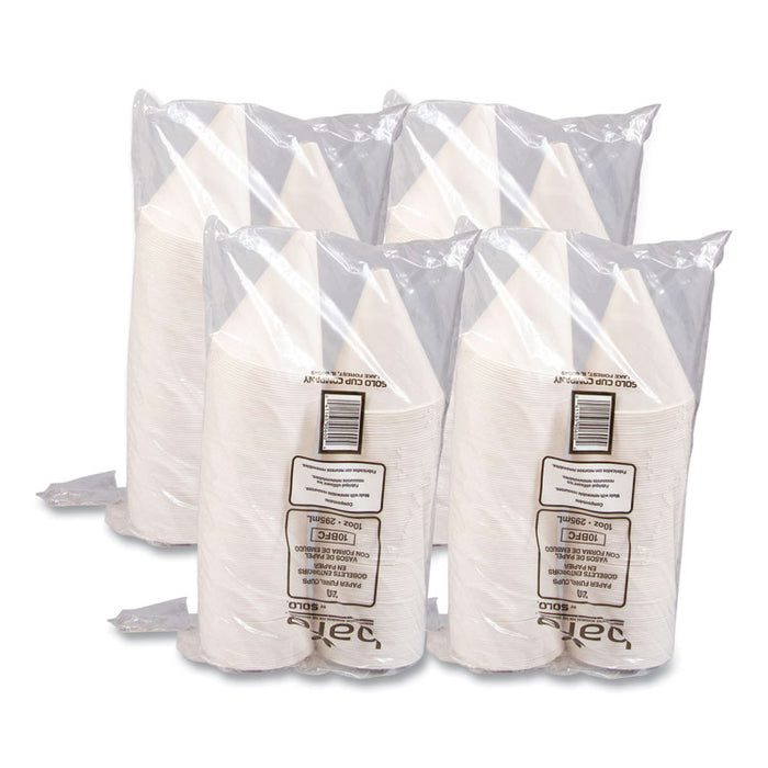 Bare Eco-Forward Treated Paper Funnel Cups, ProPlanet Seal, 10 oz, White, 250/Bag, 4 Bags/Carton
