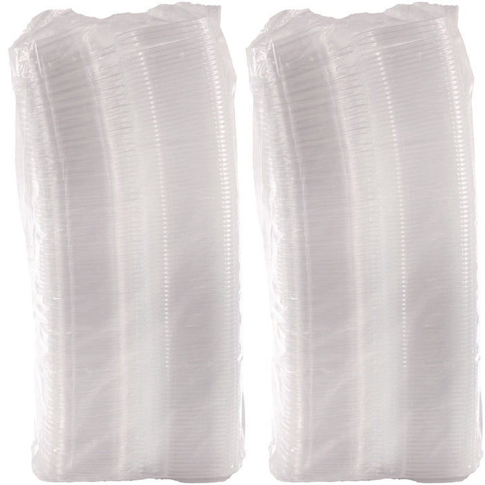 ClearPac SafeSeal Tamper-Resistant/Evident Containers, Flat Lid, 8 oz, Clear, Plastic, 100/Bag, 2 Bags/Carton