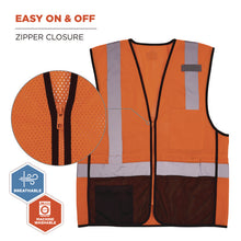 Load image into Gallery viewer, GloWear 8210Z Hi-Vis Class 2 Mesh Vest, Polyester, 4X-Large to 5X-Large, Orange
