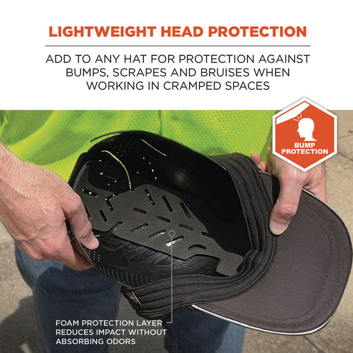 Skullerz 8943F(x) Universal Bump Cap Insert - Flexible Hinged, 0.2" Thick, Charcoal Gray