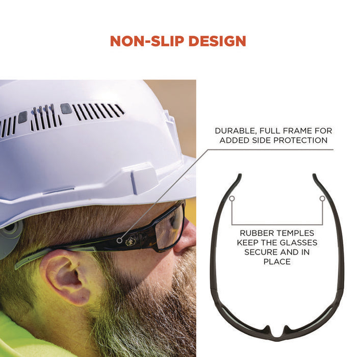Skullerz THOR Anti-Scratch Enhanced Anti-Fog Safety Glasses, Matte Black Full Frame, Clear Dual Lens