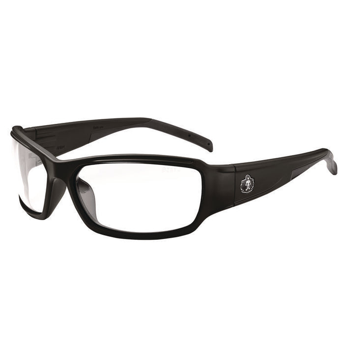 Skullerz THOR Anti-Scratch Enhanced Anti-Fog Safety Glasses, Matte Black Full Frame, Clear Dual Lens